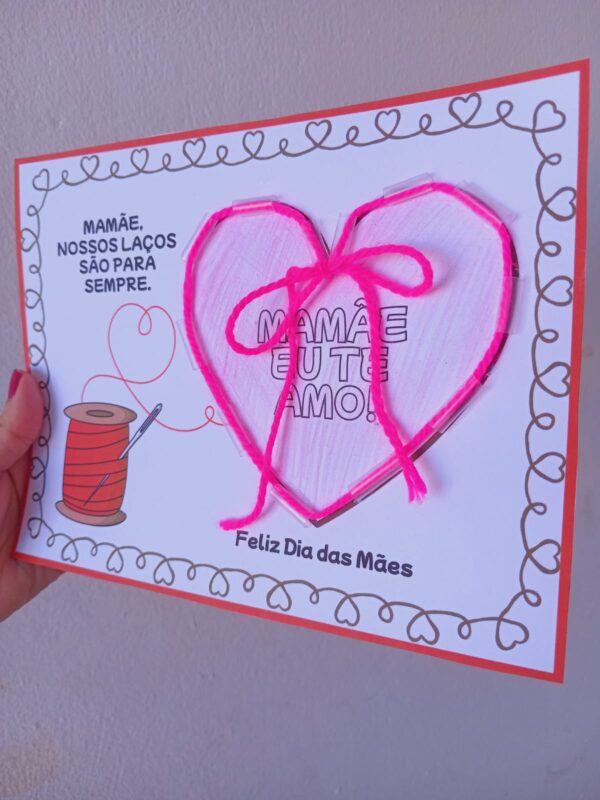 CARTÃO DIA DAS MÃES - ALINHAVO - Imagem 3
