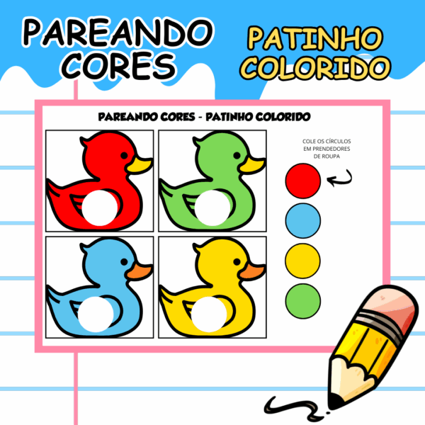 PAREANDO CORES - PATINHO COLORIDO