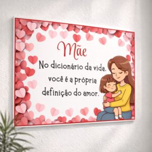 Painel dia das mães - retangular corações